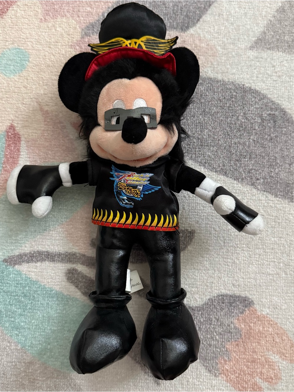 Vintage Rock’n’Rollercoaster Mickey as Steven Tyler from Aerosmith Plush